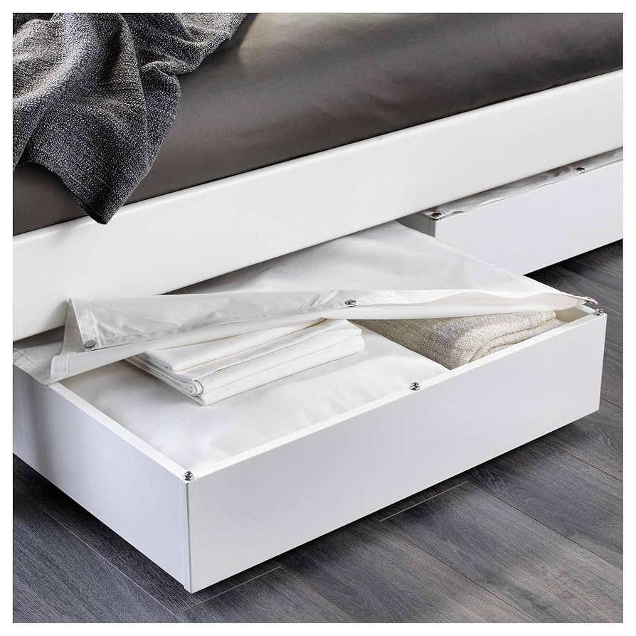 /イケア　VARDO：ベッド下収納ボックス65x70 cm　ホワイト VARDÖ bed storage box, white, 65x70 cm - IKEA